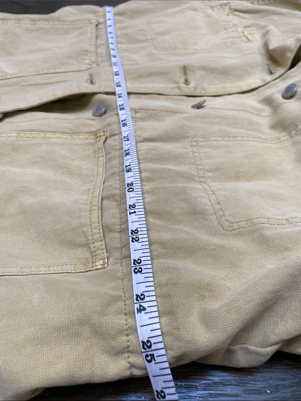 Blank NYC Beige Utility Jacket with Brown Collar with drawstring waist - Picture 11 of 11